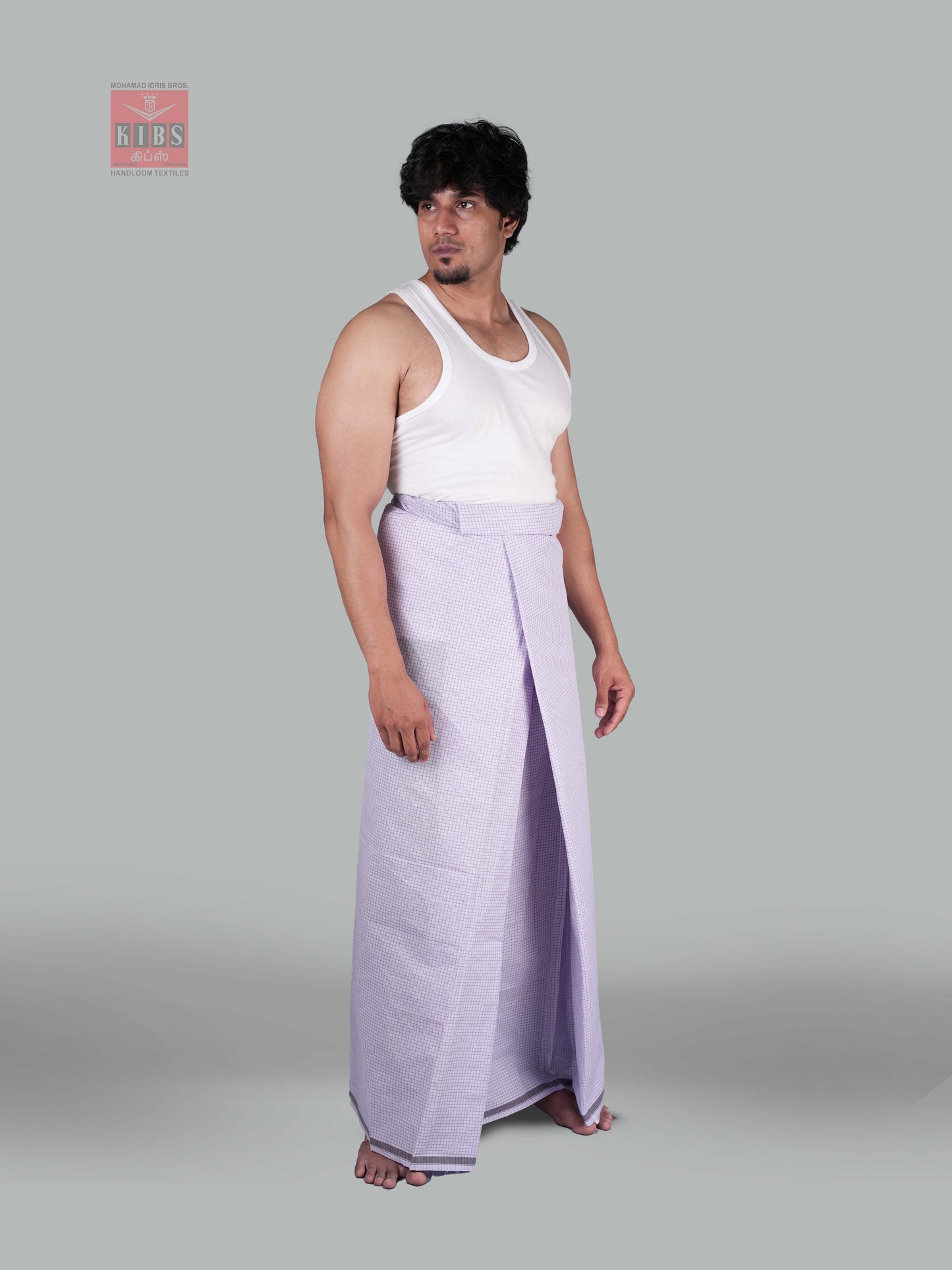 2.20 Mtrs Legend Promax White Check Lungie Model 4