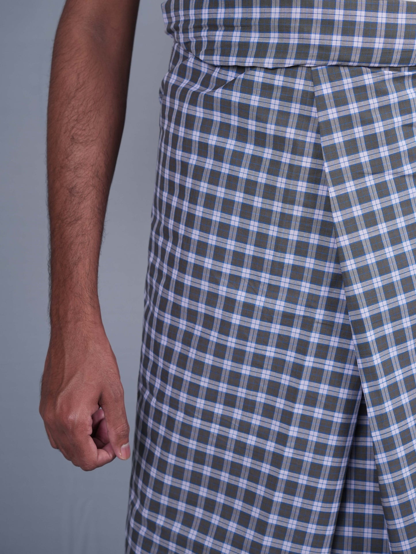 2.20 Mtrs Dolphin Grand Mini Check Lungie Model 6