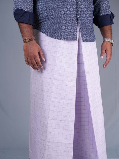 2.20 Mtrs Legend Promax White Check Lungie Model 5