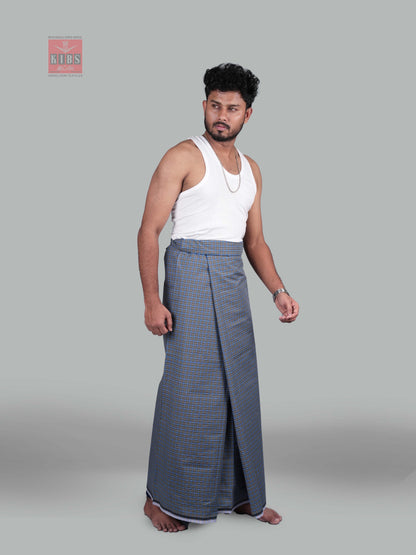 2.20 Mtrs Dolphin Grand Mini Check Lungie Model 7