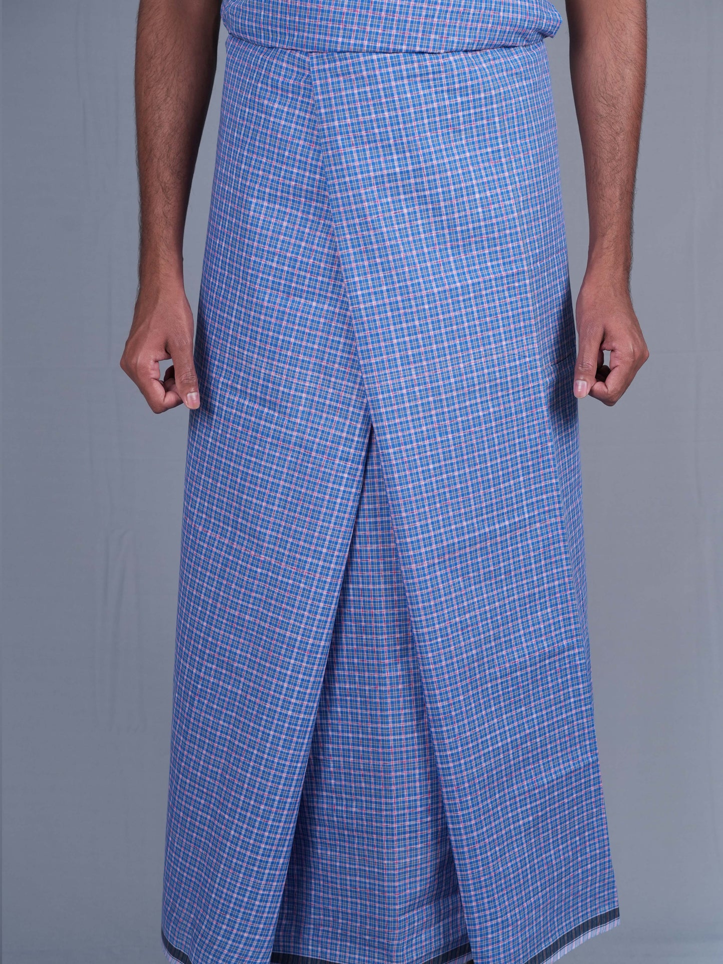 2.20 Mtrs Dolphin Grand Mini Check Lungie Model 8