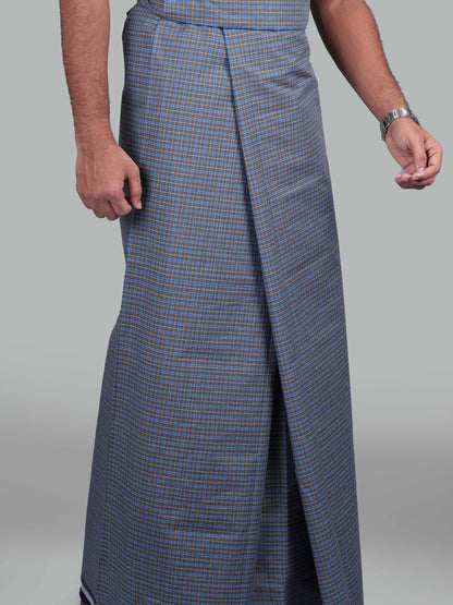 2.20 Mtrs Dolphin Grand Mini Check Lungie Model 7