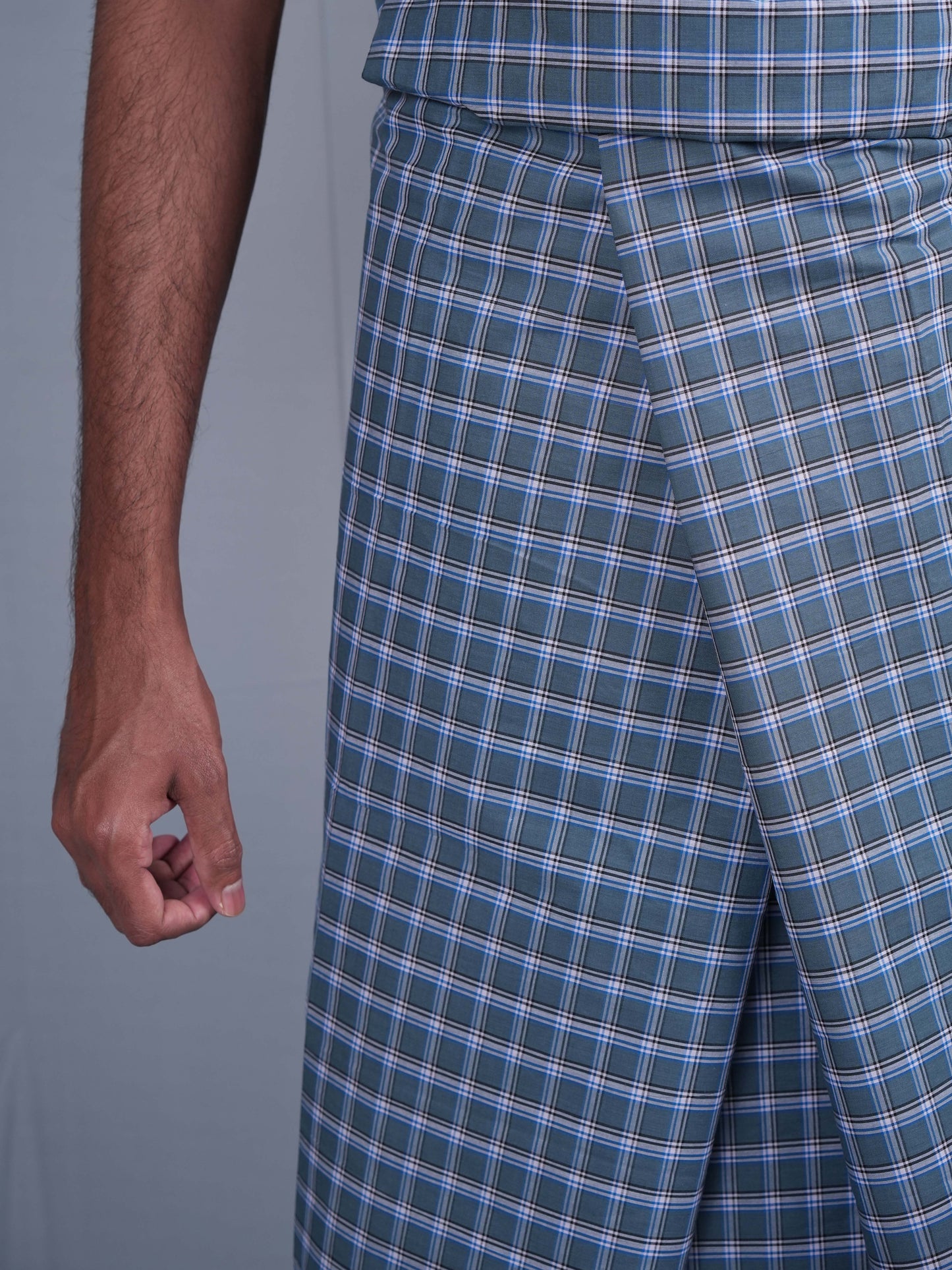 2.20 Mtrs Dolphin Grand Mini Check Lungie Model 10