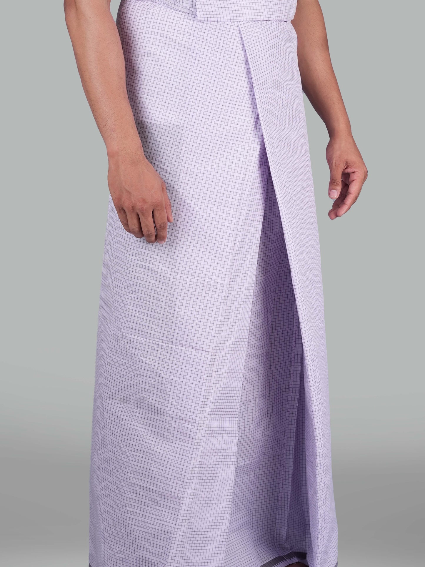 2.20 Mtrs Legend Promax White Check Lungie Model 4