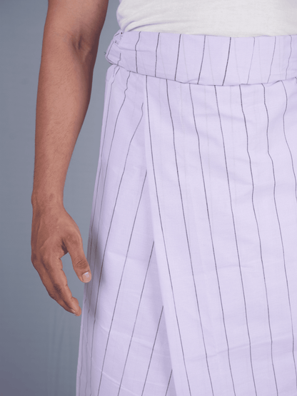 2.20 Mtrs 303 Supreme White Check  Lungie Model 10